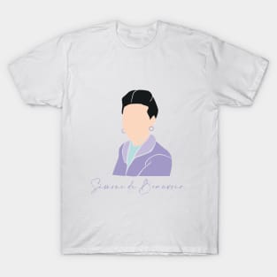 Simone de beauvoir. T-Shirt